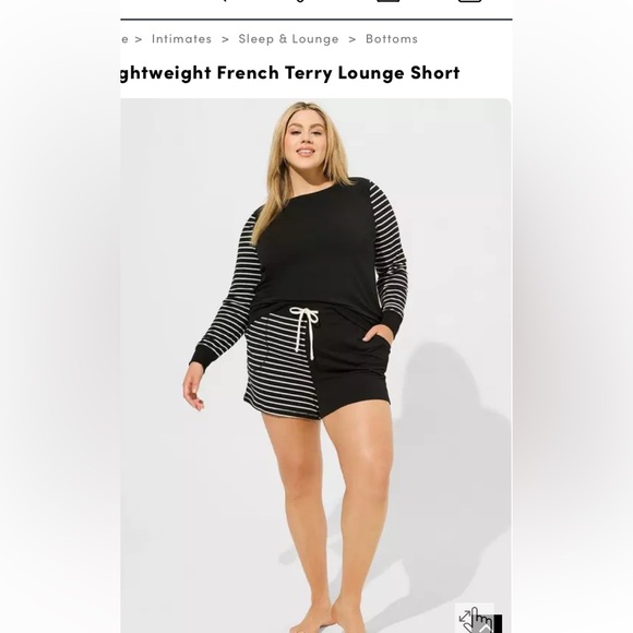 Lightweight French Terry Lounge Short &  Pullover Lounge Sweatshirt - Picture 5 of 8